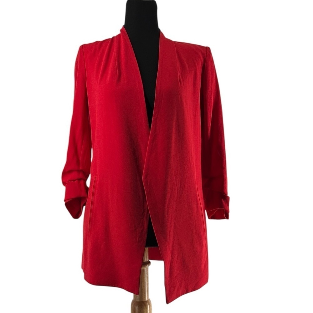 Aritzia Babaton power hip blazer red power suit business event sz 2